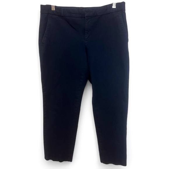 Banana Republic Navy Blue Ryan Crop Mid-rise Straight Leg Pant Size 10 - Picture 3 of 14